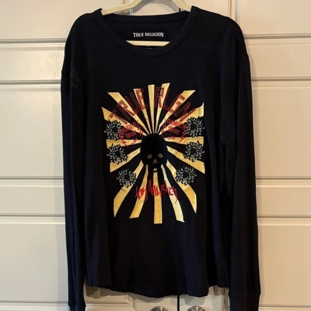 True Religion Rising Sun  Long Sleeve Thermal Shirt Size XL